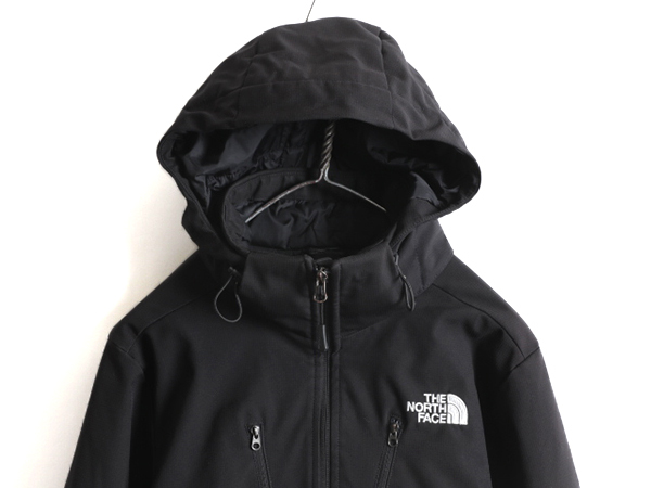 人気 黒 ■ ノースフェイス WIND WALL 中綿 ナイロン パーカー ジャケット ( メンズ M 程) The North Face ブルゾン マンパ プリマロフト_画像2