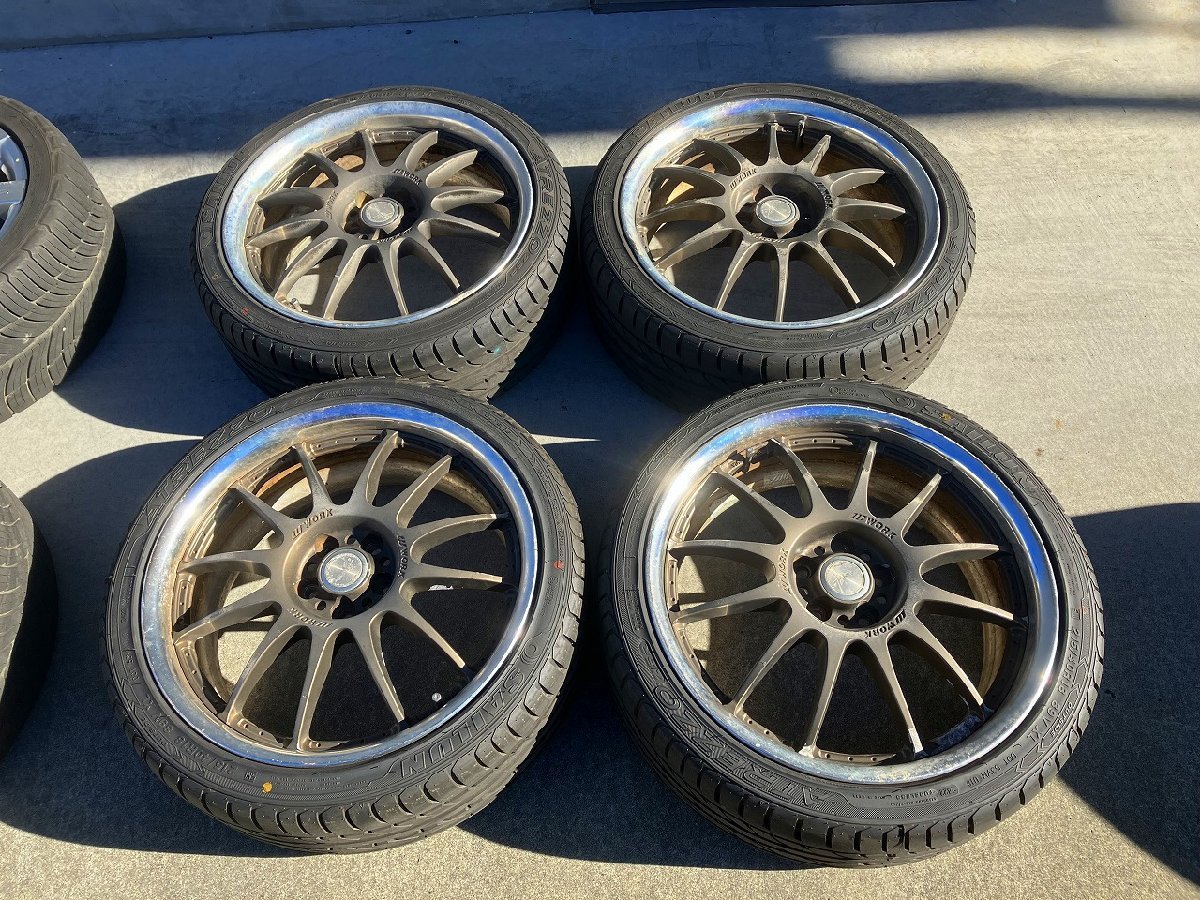新S管理72104 H15 レガシィ BP5 変形有 現状品 WORK 18インチ タイヤ付