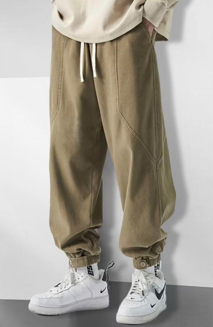  one Point military jogger pants L size light khaki man and woman use 