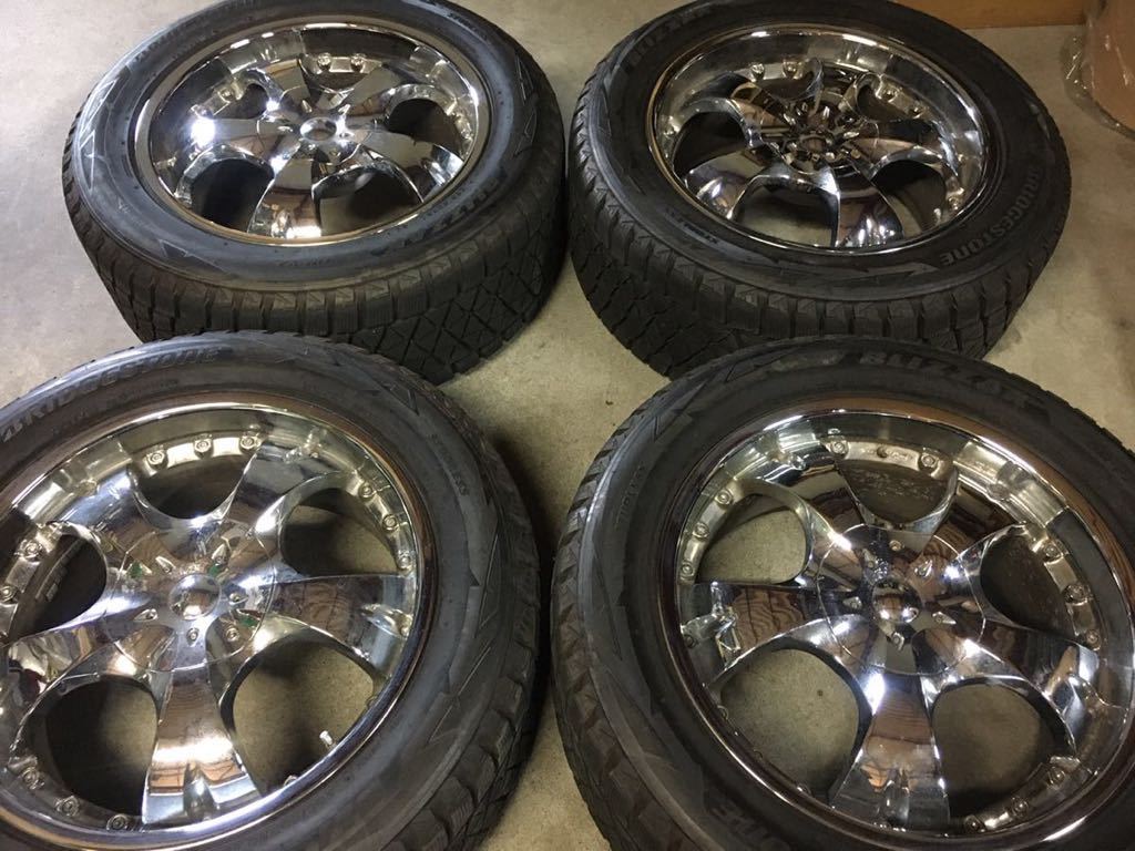 送料込】 ☆メーカー不明 PCD150 9.5J+50 ランクル ブリザック DM-V2