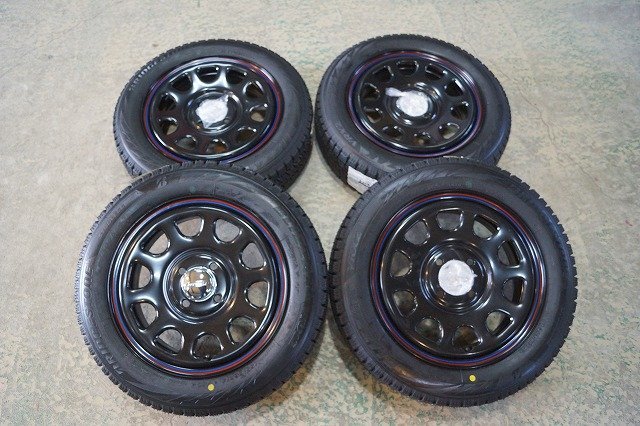 【新品】155/65R14 155/65-14 ブリジストン VRX2 22年【新品 アウトレット】14インチ デイトナブラック 4H100 5J+42 ウェイク タント_画像1