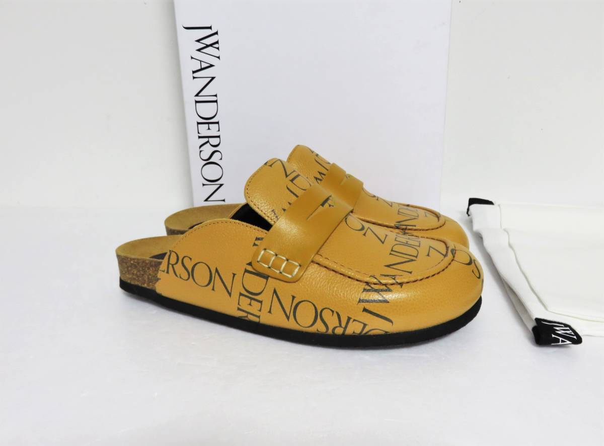 送料無料 定価6.8万 新品 JW ANDERSON Logo Print Mules 38 アンダーソン ミュール サンダル J.W._画像1