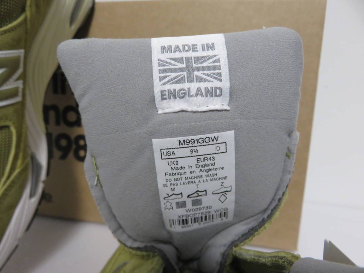 送料無料 新品 New Balance M991GGW 27.5 モスグリーン Made in UK ニューバランス M991 GGW _画像6