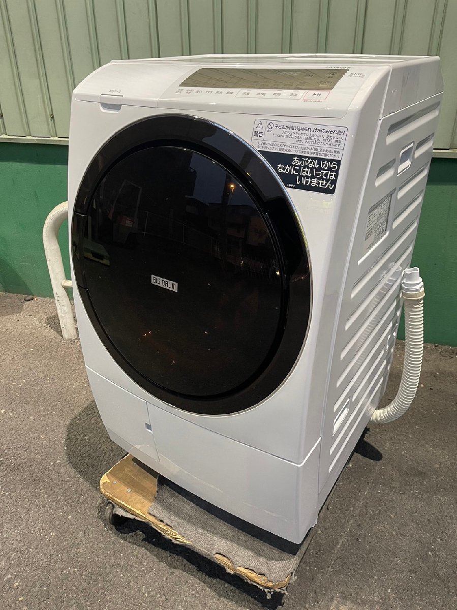 日立 ドラム式洗濯機 BD-SG100GL-W [洗濯10.0kg /乾燥6.0kg /ヒーター乾燥(水冷・除湿タイプ) /左開き] 2022年製 超美品