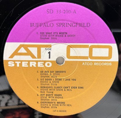 USオリジナル MONO 3色ラベ BUFFALO SPRINGFIELD S.T ／ 1st デビュー