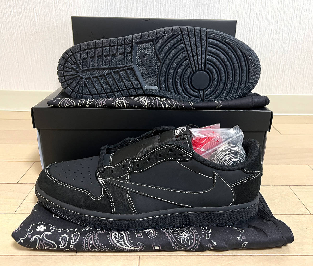 Travis Scott × Nike Air Jordan 1 Low OG Black Phantom　28.5cm ナイキ トラヴィススコット ジョーダン(未使用 国内正規品)