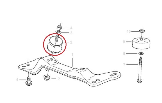 BMW E81 E87 E82 E90 E91 E92 E93 E89 F07 F10 F12 F13 F01 F02 LEMFORDER mission mount 2 piece set 22316799331