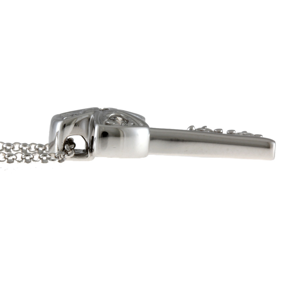 タサキ TASAKI ネックレス 18金 K18ホワイトゴールド ダイヤモンド0.08