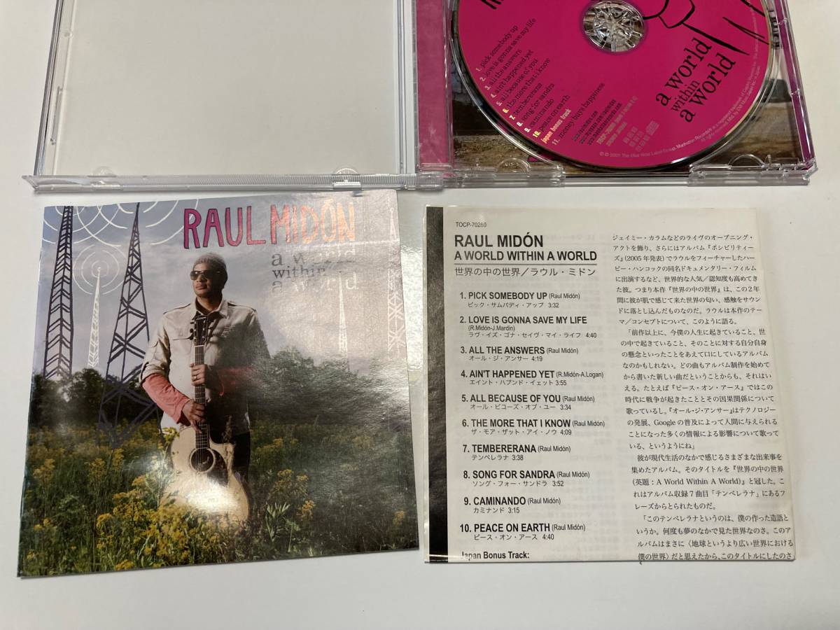 CD「世界の中の世界 ラウル・ミドン」Raul Midon / a world within a world　国内盤_画像3