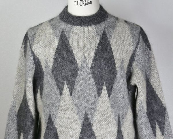 19AW GIORGIO ARMANI ジョルジオアルマーニ アーガイル モヘア ニット