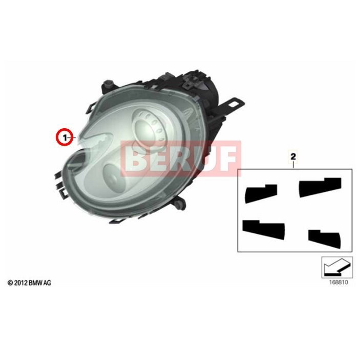 バイキセノン ヘッドランプ MARELLI製 純正OEM 左右セット　ミニ　R55 R56　クーパー クーパーS ワン ジョンクーパーワークス_画像2