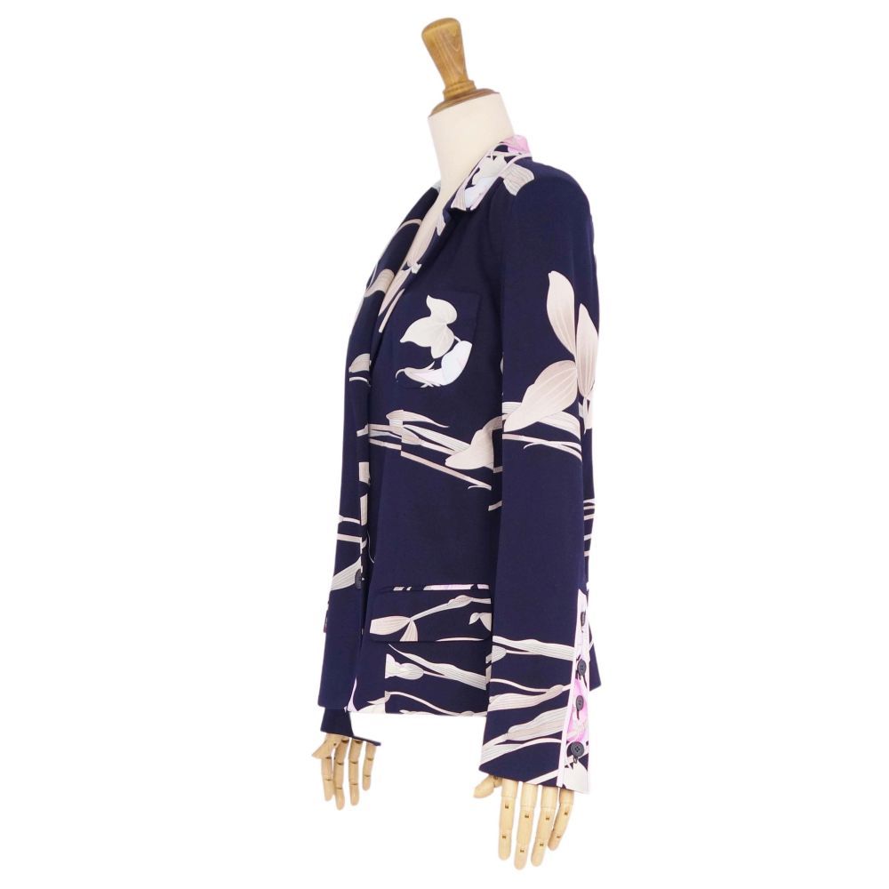 西日本産 美品 レオナール LEONARD PARIS ジャケット テーラード 総柄