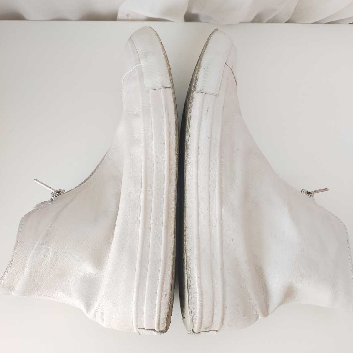 converse コンバース Chuck Taylor All Star Shroud Hi チャックテイラー オールスター レザー ジップ スニーカー 激レア 27.5㎝ ホワイト