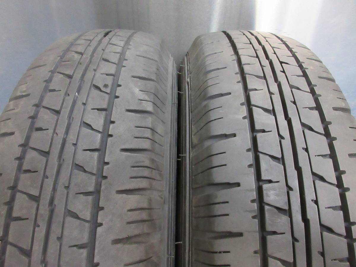 ★8.5分山★20年製★ ダンロップENASAVE VAN01 155/80R14 88/86N LT　スチールホイール 14×5J 4H-100 4本セット　D110_画像9