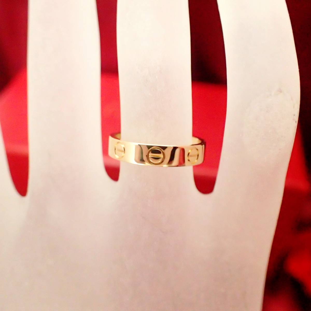 カルティエ Cartier K18YG ミニラブリング 49号 イエローゴールド