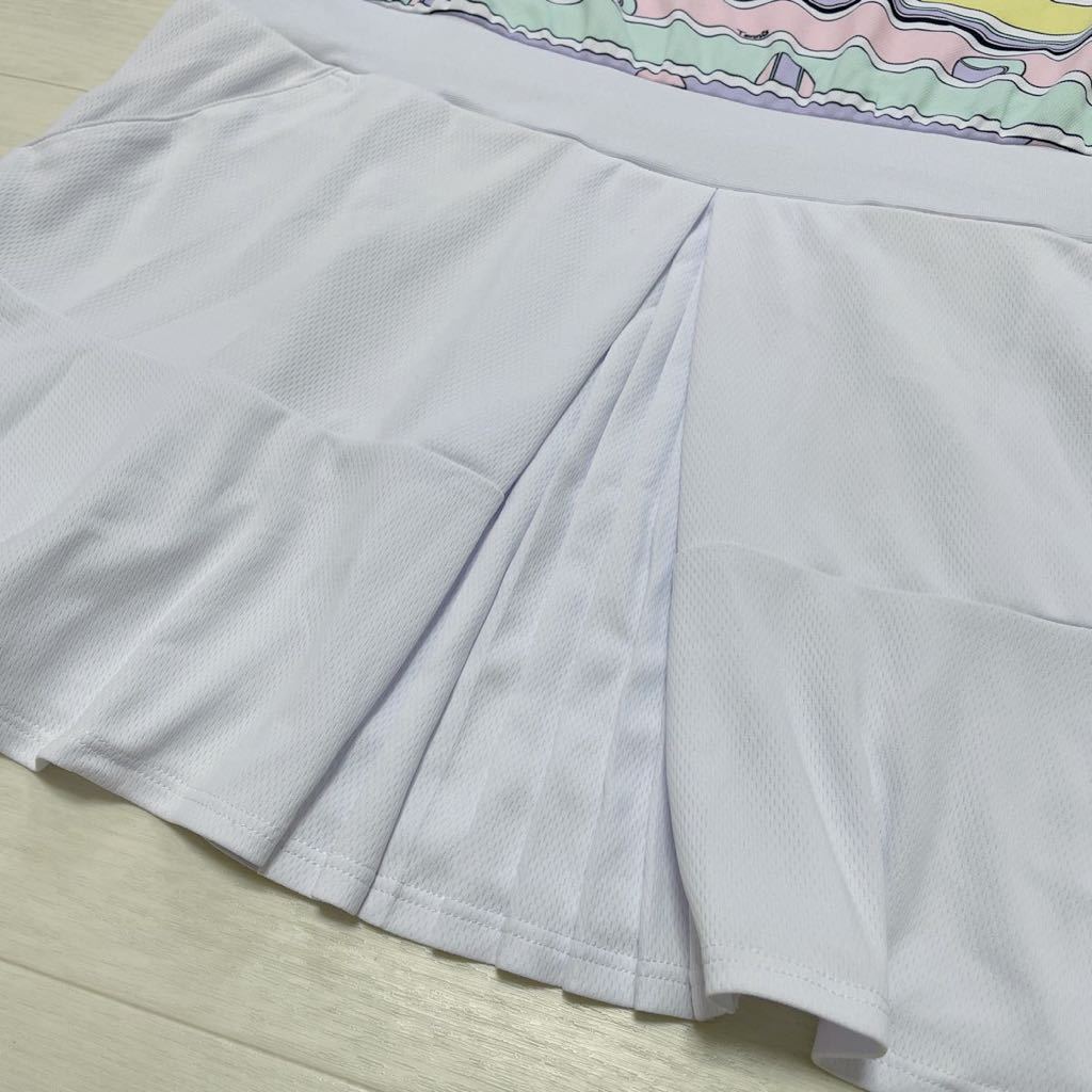  new goods FILA filler lady's tennis wear One-piece UV cut . water speed .f trumpet - style white size XL unused tag attaching 