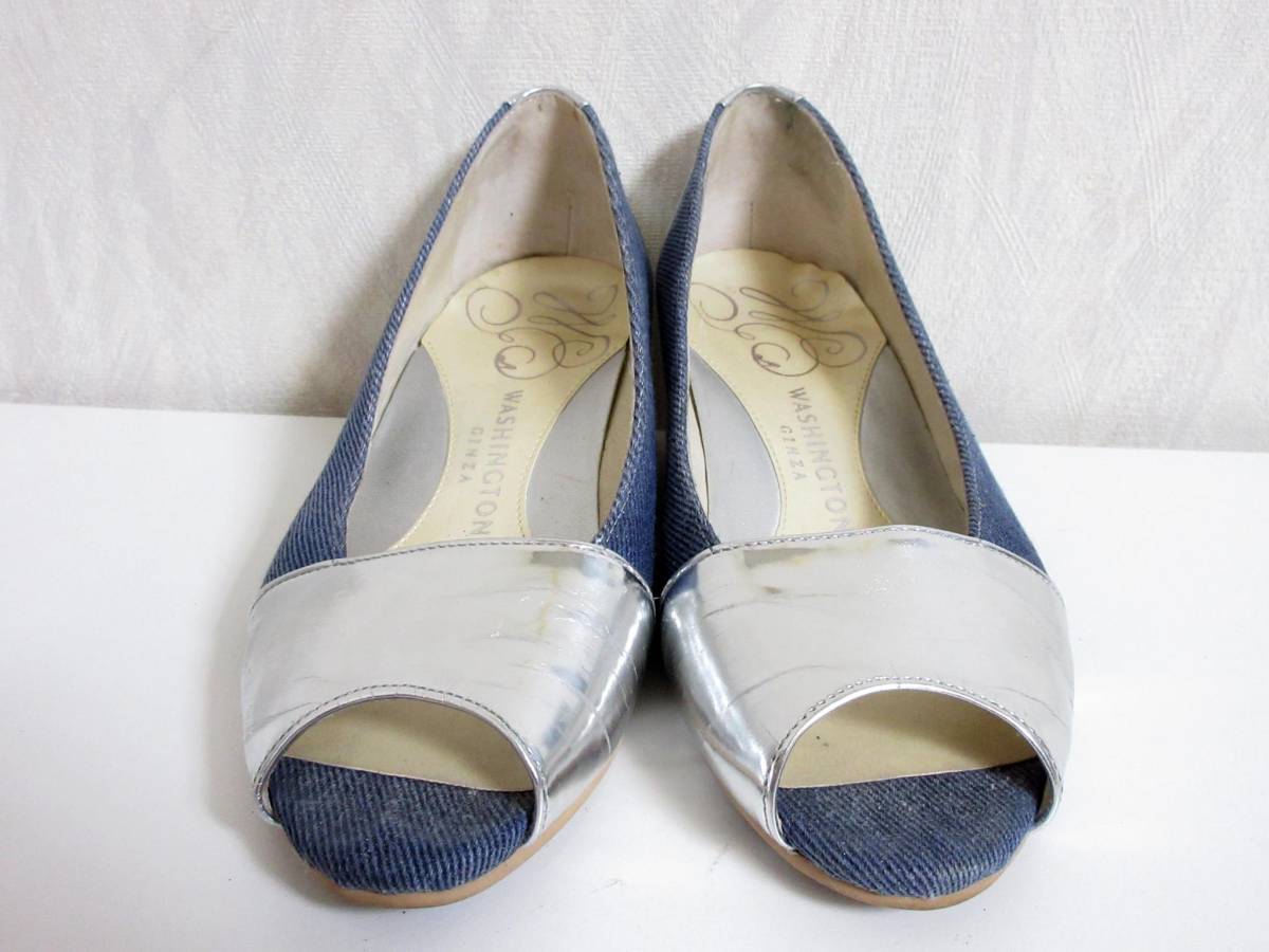  Гиндза Washington туфли-лодочки bai цвет серебряный голубой 22.5 восток 8667