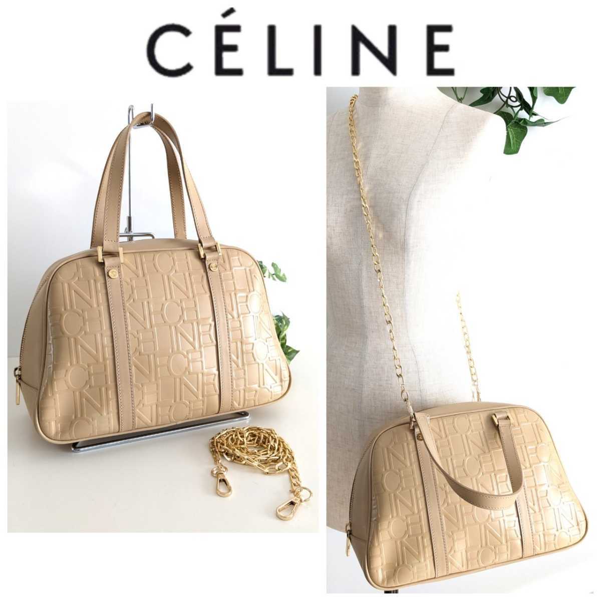 美品 CELINE オールドセリーヌ ヴィンテージ 2way レザー ショルダー