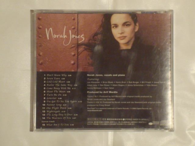 カム・アウェイ・ウィズ・ミー（Come away with me） / ノラ・ジョーンズ（NORAH JONES） 帯付CD_画像2