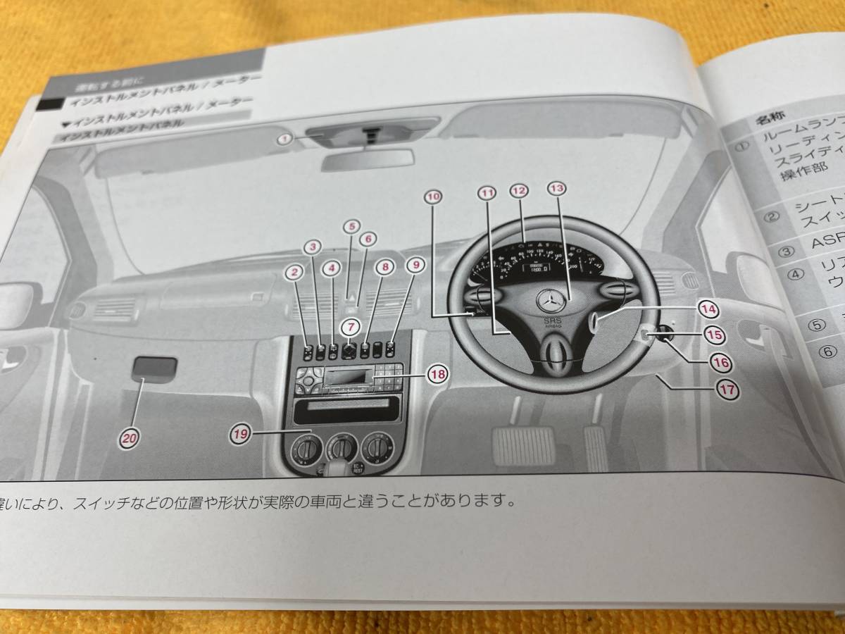 【当時物！ 取説 3点セット メルセデスベンツ W414 バネオ 取扱説明書 オーディオ取扱説明書 純正ケース 2003年（平成15年）11月 】_画像2