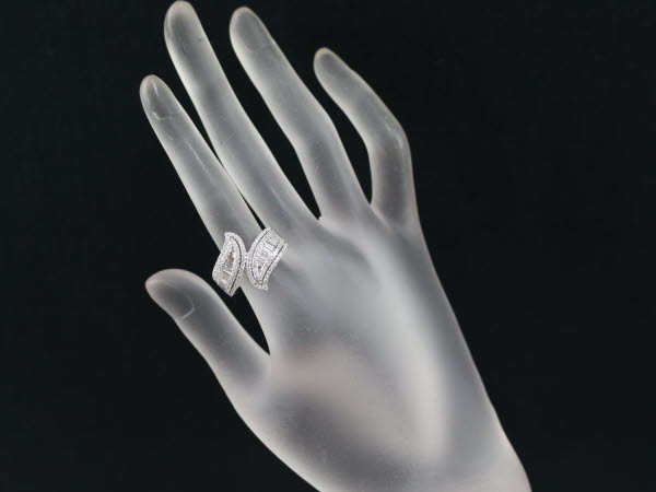ダイヤリング ダイヤモンド 1.37ct 2種カット K18WG 指輪 GENJ 限界値下げ品 訳あり値下げ品 リング 指輪 メンズ ゴールド シンプル 14号