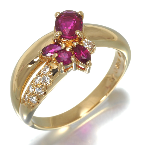 タサキ TASAKI ♥ ルビー ダイヤ ♥ ハート リング-