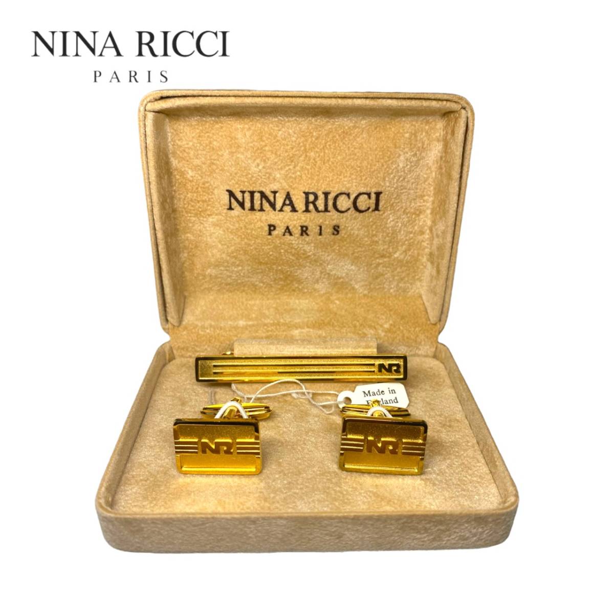 NINA RICCI ニナリッチ カフスボタン ゴールドカラー 化粧箱付_画像1