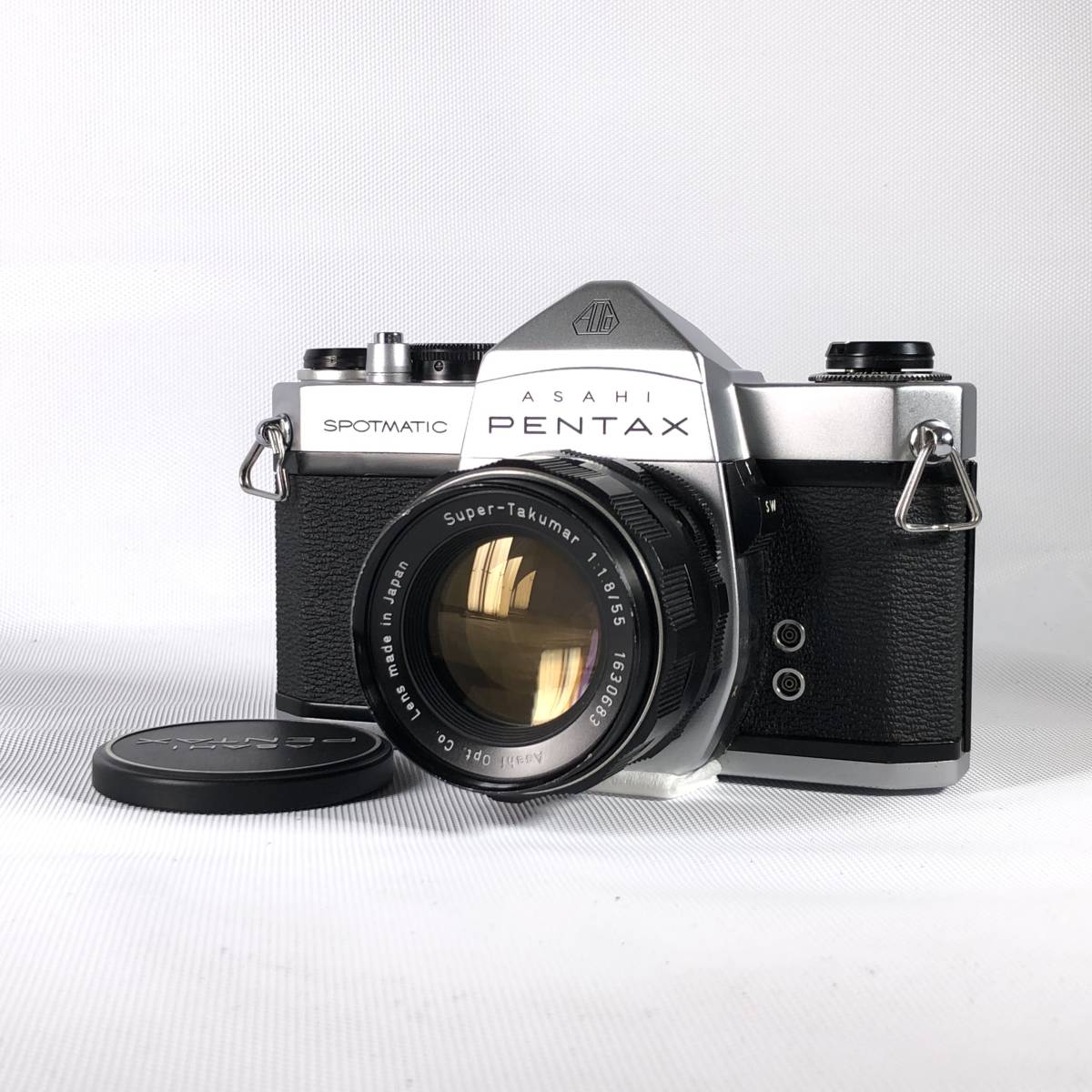 【整備済み】 ASAHI PENTAX SP + Super Takumar 55mm F1.8 ペンタックス フィルム 一眼レフ カメラ ② ヱOA4a_画像1