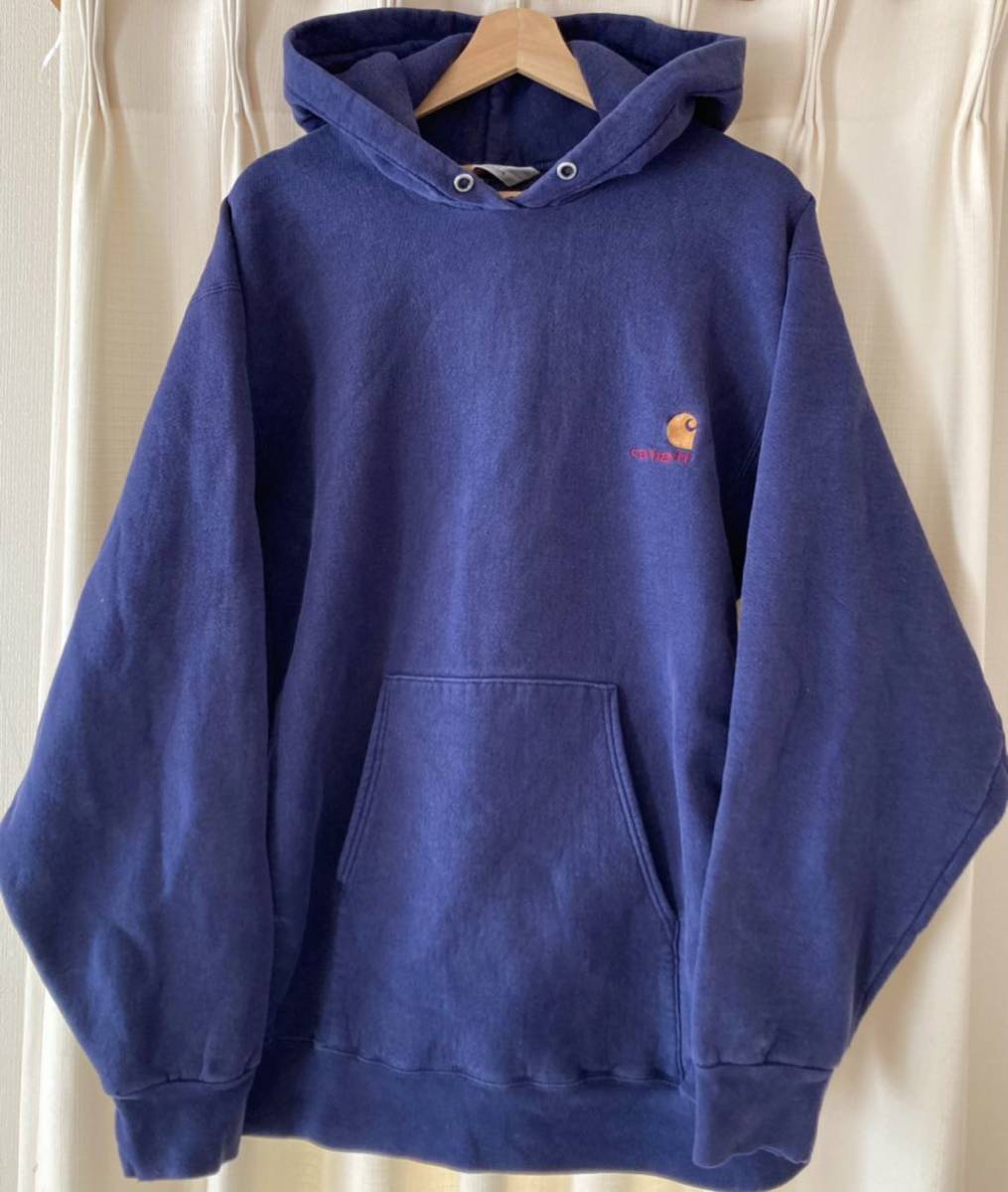 Carhartt リバースウィーブ パーカー NAVY ナス紺 カーハート XL USA製 vintage / ジャケット tall ベスト 90s stussy  boy wu tang