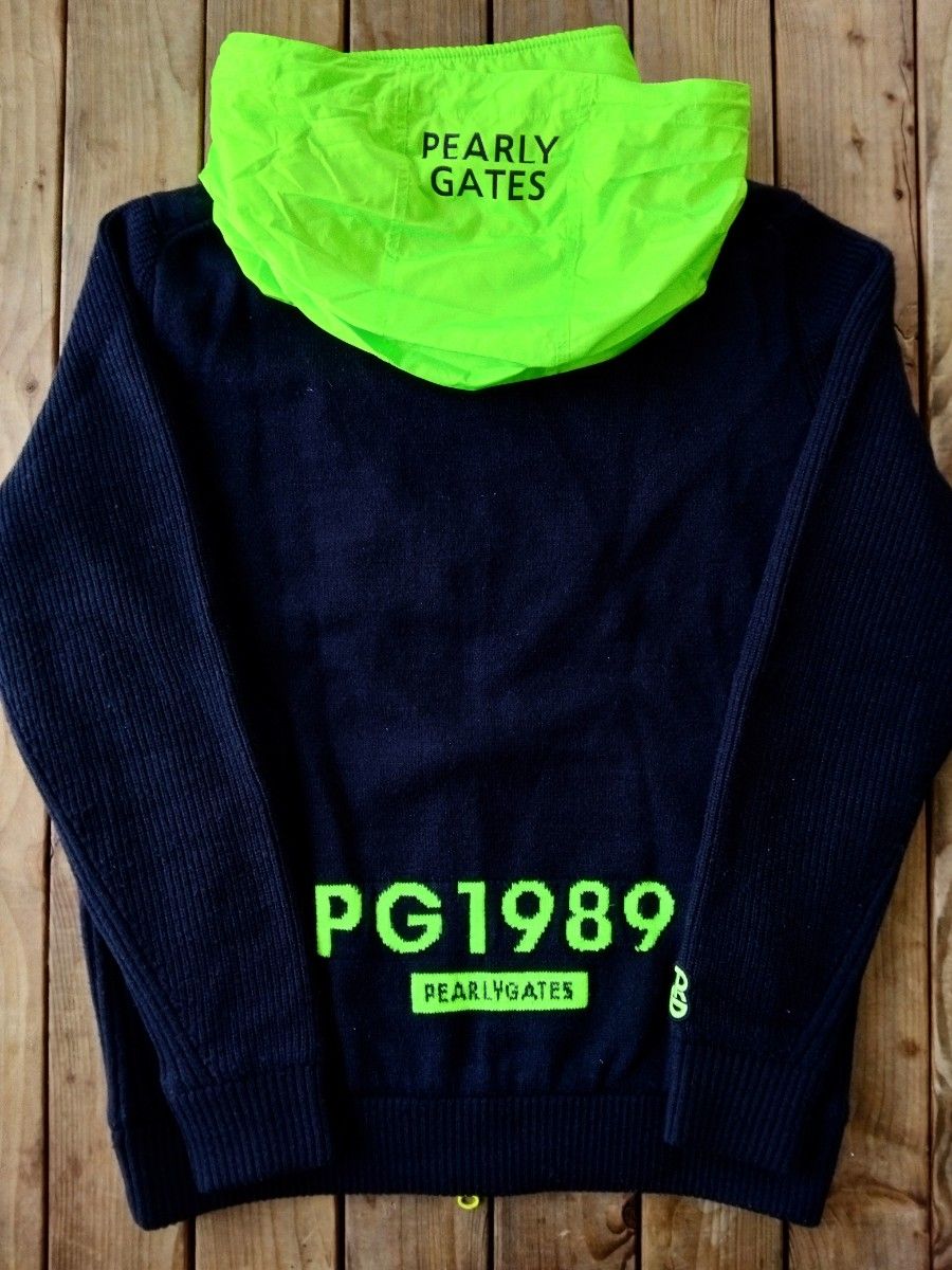 ☆希少☆美品☆ パーリーゲイツ 裏地付防風ニットブルゾン レディース