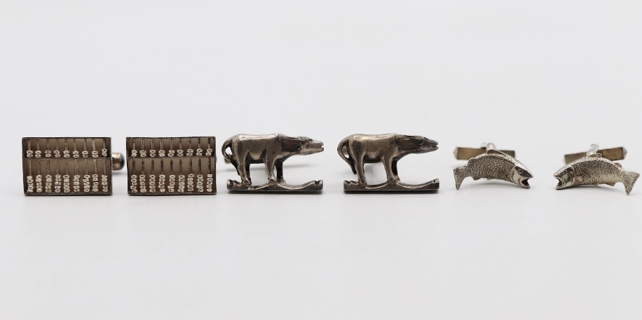 925 SILVER シルバー カフス 小物 デザイン 動物 銀 アクセサリー