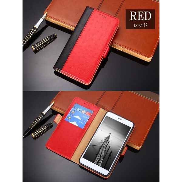 iPhone 13 用 スマホケース 新品 iPhone 手帳型 レザー 耐衝撃 TPU アイフォン カード収納 携帯ケース レッド_画像8