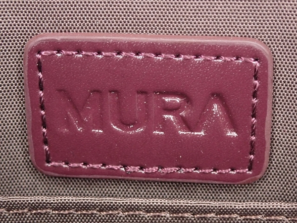 MURA leather clutch bag * blur /L type fastener / second bag /23*3*1-18