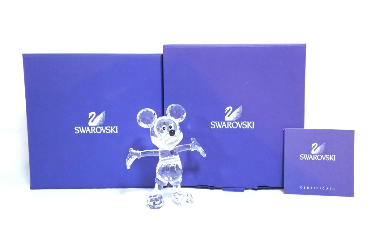 ヤフオク! - 1円○未使用箱付○スワロフスキー×ディズニー○ミッキー