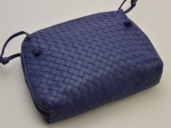 ボッテガヴェネタ BOTTEGA VENETA イントレチャート ショルダーポーチ/バッグ ネイビーパープル レディース su_p e_u F-YA422_画像2