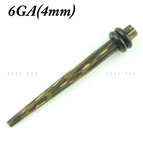  body pierce 6G (4mm) enhancing vessel ... tree. material pa-m wood expander body piercing in sa-shon pin needle 6 gauge I