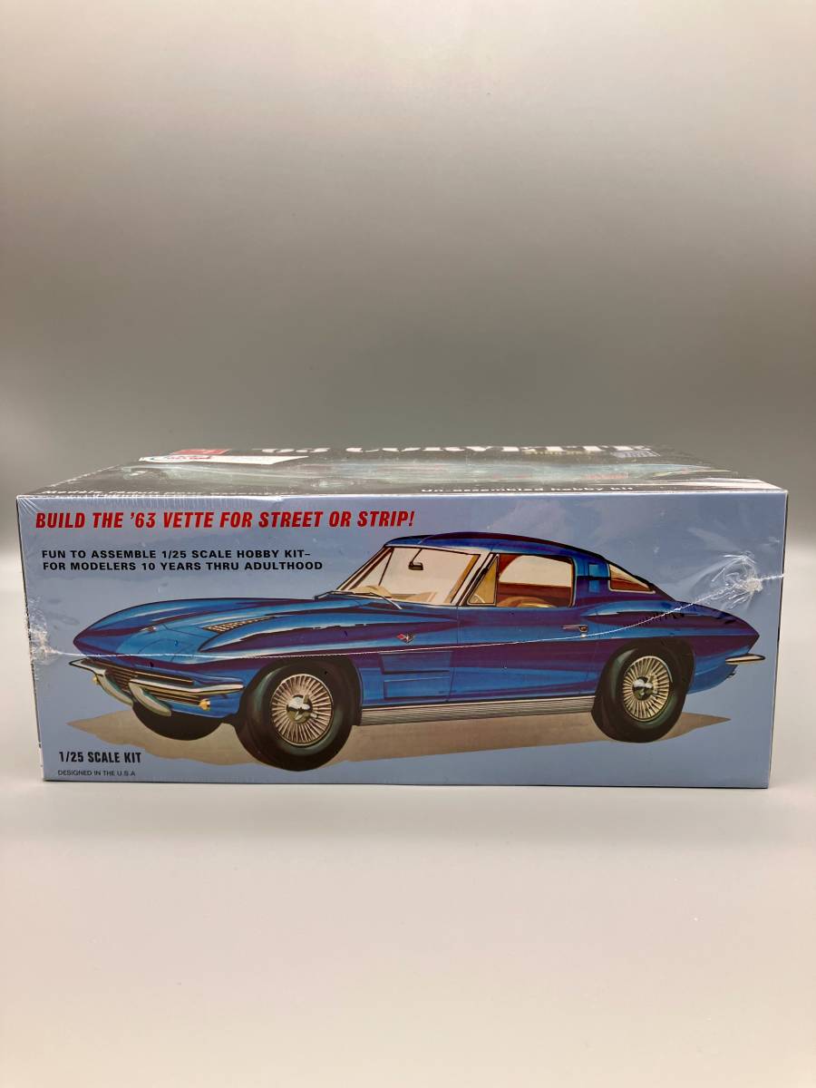 未開封！ レア！　1963　コルベット　スティングレイ 1/25 プラスチックモデルキット 1963 CORVETTE STING RAY PLASTIC MODEL KIT 　_画像3