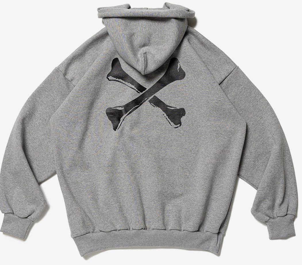 グレーM WTAPS CROSS BONES HOODY ダブルタップス クロスボーン