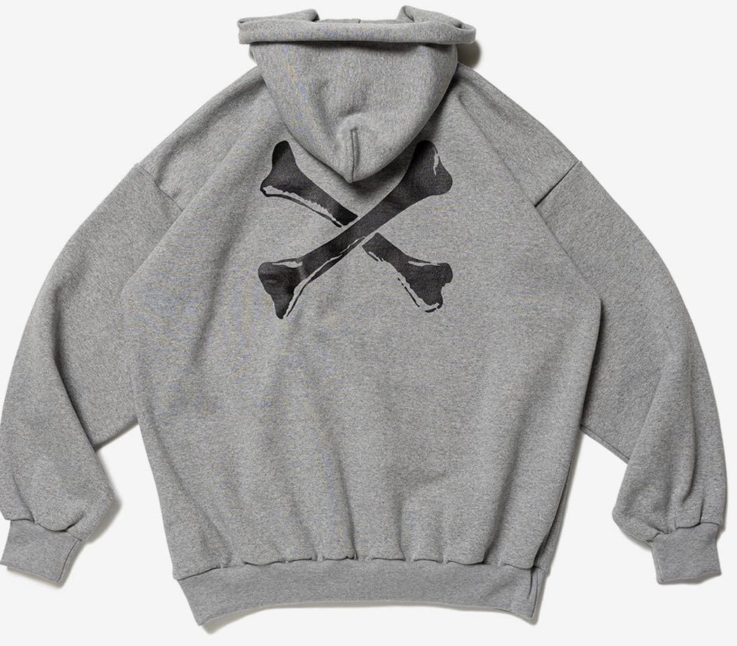 グレーM WTAPS CROSS BONES HOODY ダブルタップス クロスボーン パーカー_画像1