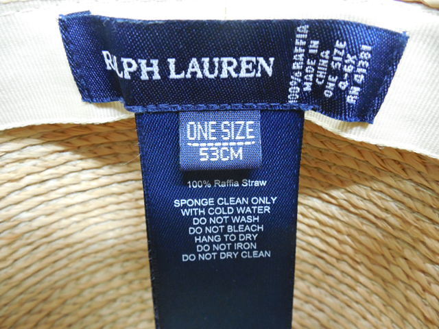 RALPH LAUREN・ラルフローレン・子供・キッズ用・帽子・ONE SIZE 53㎝_画像6