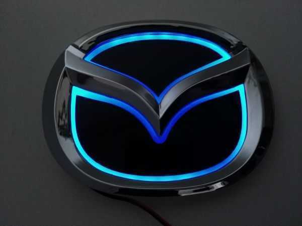* new goods * Mazda 5D LED emblem exchange type 12.5cm×9.8cm blue 