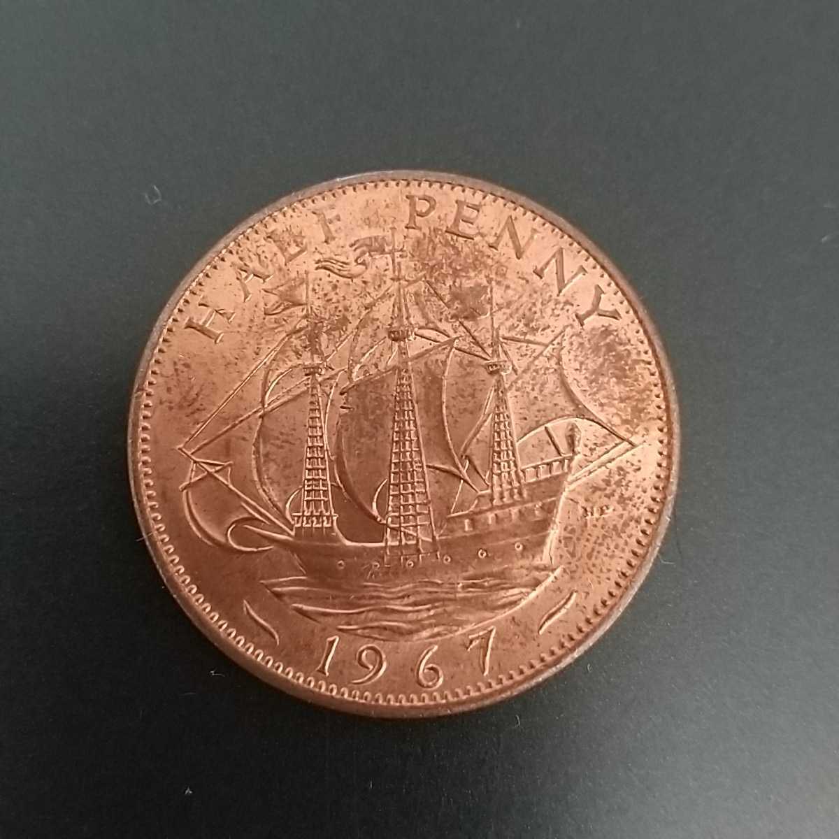 ハーフペニー 1967年 エリザベス コインの画像2