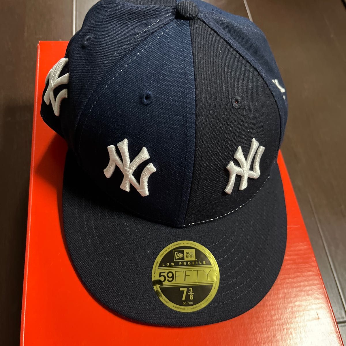 ニューエラxBEAMS別注 ヤンキースキャップ クレージーパターン 58.7cm NEW ERA 帽子キャップ