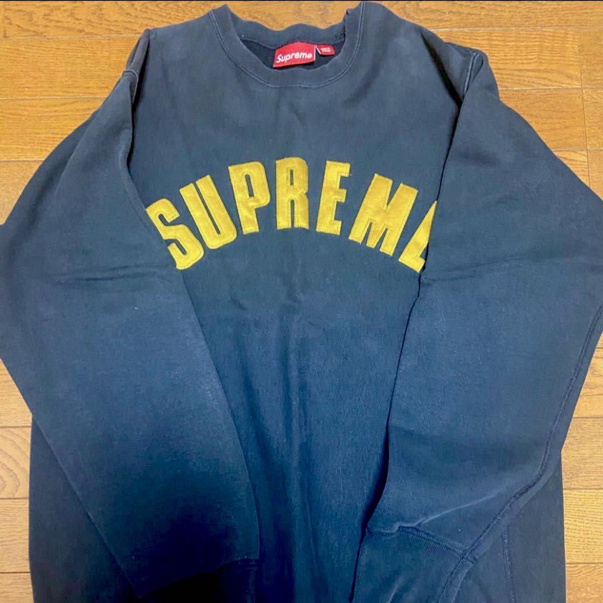 【Supreme】希少☆ アーチロゴ トレーナー XL ネイビー