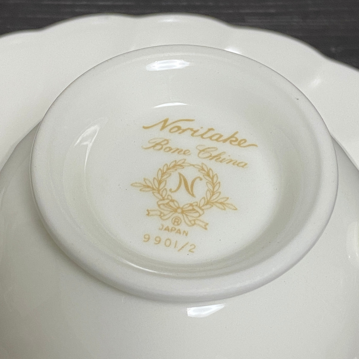 Noritake ノリタケ 9901 花柄 ピンク&ブルー ティーカップ&ソーサー ペアセット 食器 _画像6