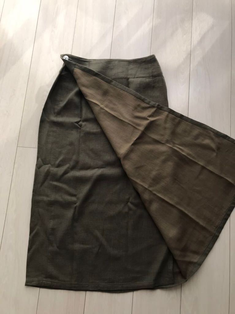  Jurgen Lehl sombreness green series linen. long skirt to coil skirt 