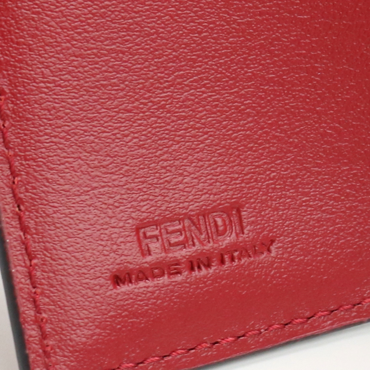 中古・未使用フェンディFENDI コンパクトウォレット レザー 三つ折り財布 8M0395 A18B F0MVV レッド ランク S us-1 レディース