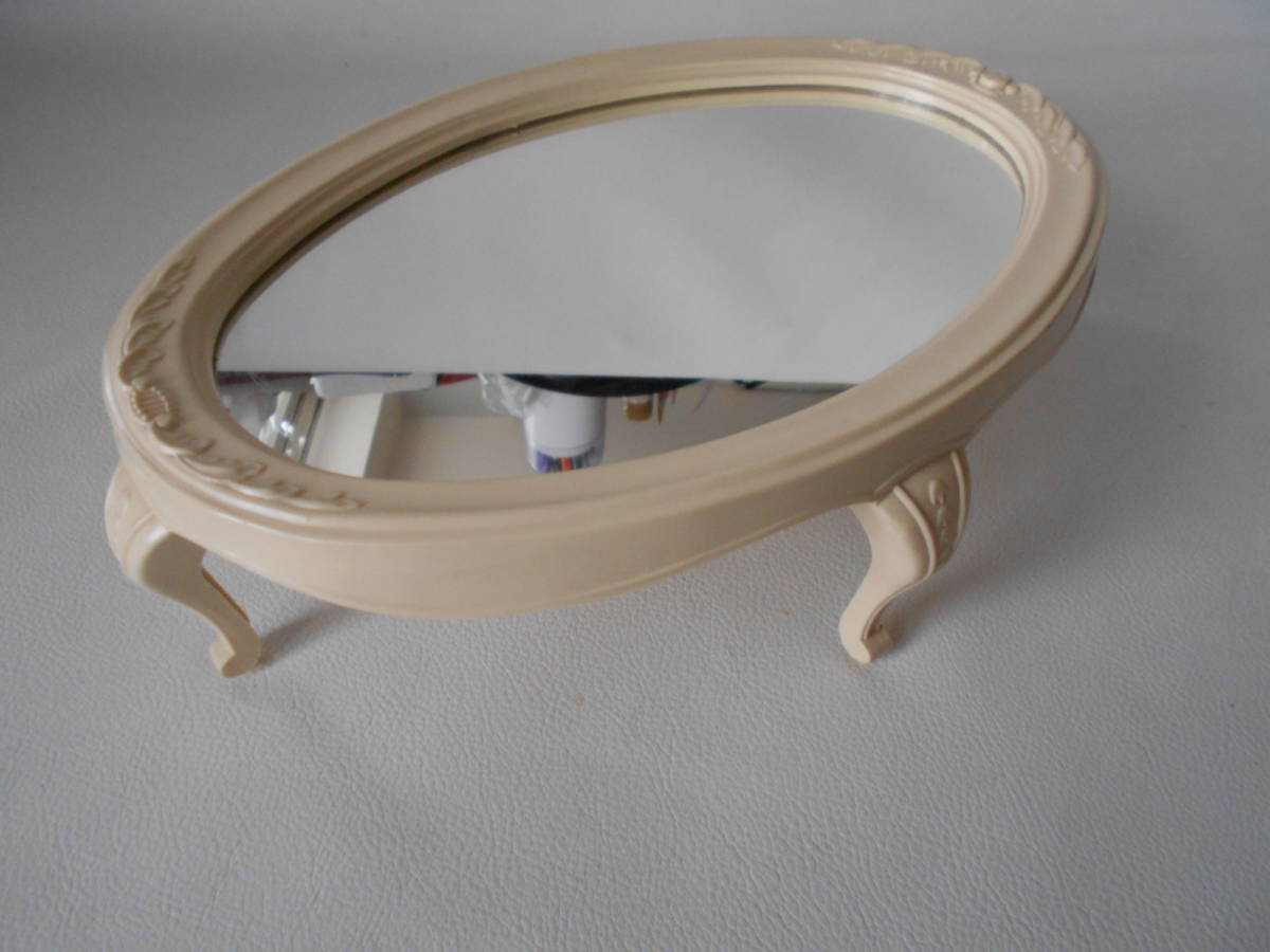 H / MENARD メナード テーブル型 ミラー 鏡 大理石 ヨーロピアン 猫脚 テーブル 非売品 中古品_画像7