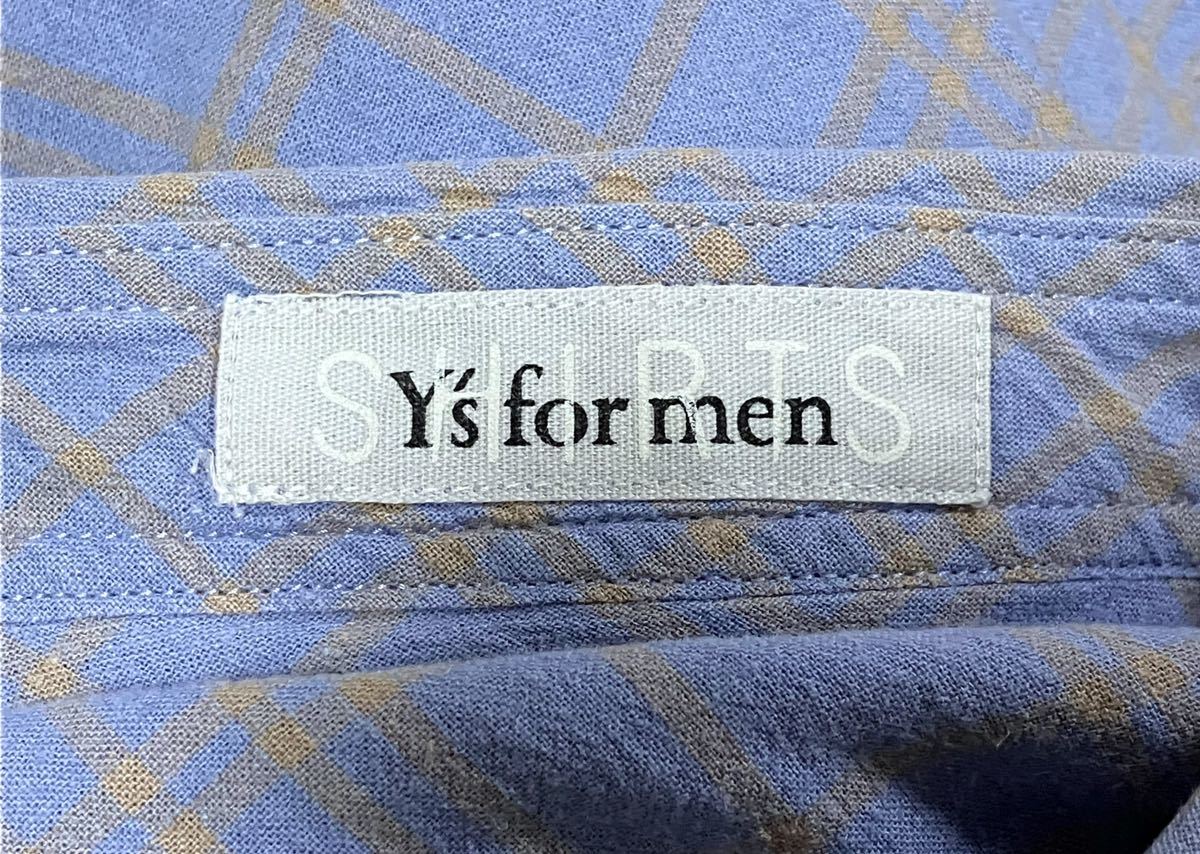 90’s Y’s for men Shirts チェック柄 コットンリネン 長袖シャツ 1998年 春夏 日本製_画像6