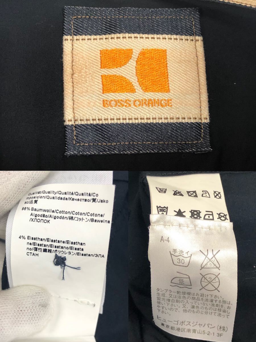 HUGO BOSS ヒューゴボス ドレスシャツ FC2314 メンズ XLサイズ ブラック 長袖 BOSS ORANGE 黒_画像8